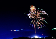 冬のHANABI　鴫の谷地沼湖畔より望む